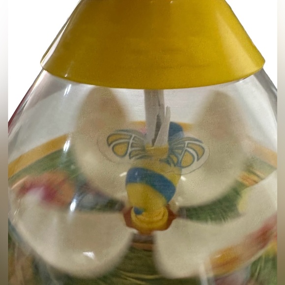 Vintage Chicco Italian spinning push toy with bee and flowers and bell - Picture 4 of 5